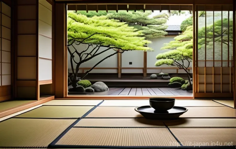 일본 전통 가옥 양식 - Image Prompt 1: Serene Engawa Retreat with Verdant Views**
