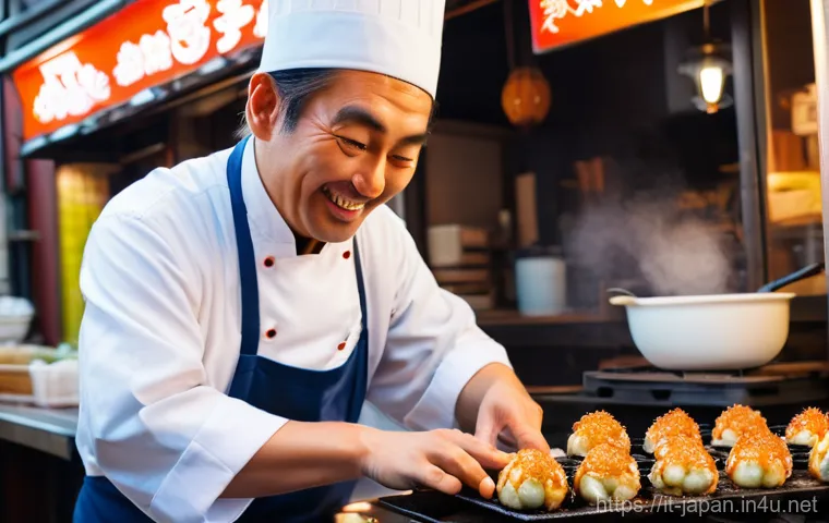 일본 오사카 맛집 추천 - Prompt 1: Dotonbori Takoyaki Master**
