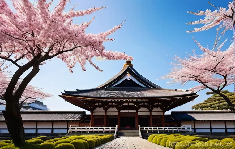 일본의 전통과 현대를 이어주는 문화재 - **Prompt:** A serene and picturesque Japanese temple, featuring traditional wooden architecture and ...