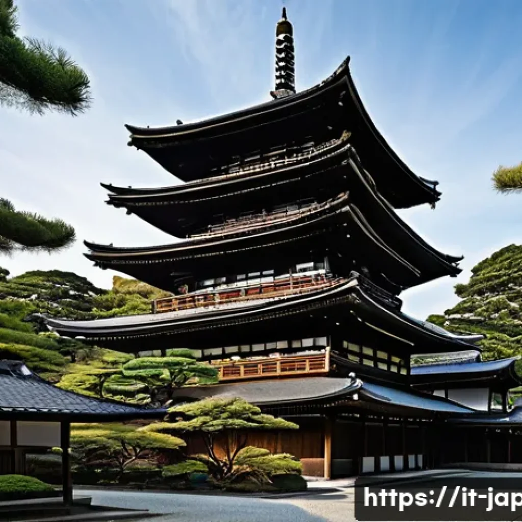 일본의 전통과 현대 융합 사례 - **Prompt 1: Architectural Harmony in a Modern Japanese City**
"A stunning visual representation ...
